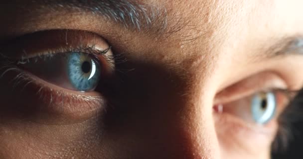 Visão Olhos Optometria Com Uma Mulher Teste Exame Para Óculos — Vídeo de Stock