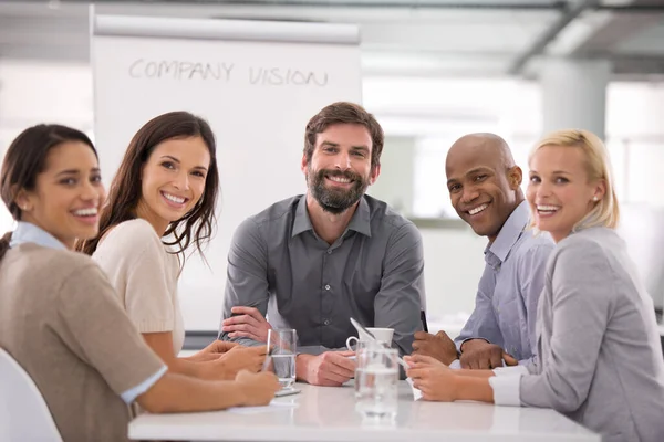 Drömlaget Grupp Affärsmän Styrelserummet — Stockfoto