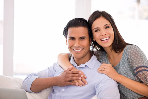 Shes All Man Can Ask Portrait Beautiful Happily Married Couple — Stock Photo, Image
