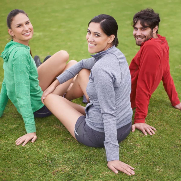 Sieht Gut Aus Und Wir Wissen Porträt Junger Menschen Sportkleidung — Stockfoto