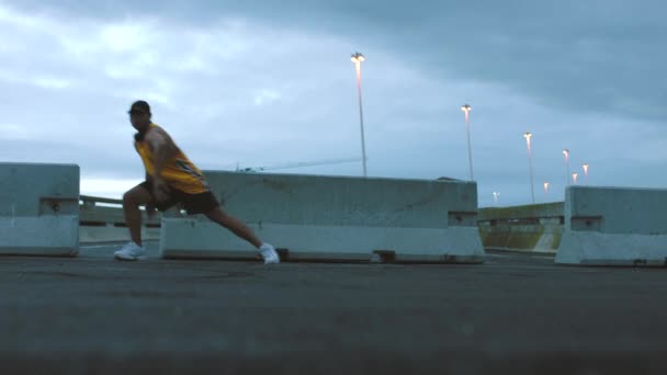 Hip Hop Dança Cidade Homem Rua Movimento Energia Criativa Grunge — Vídeo de Stock