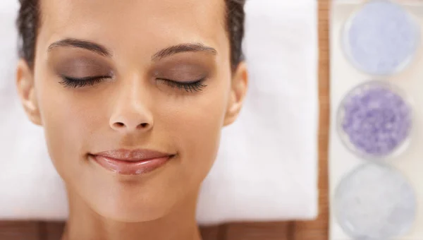 Perfect skin starts here. Closeup shot of an attractive young woman getting pampered at a beauty spa