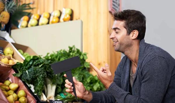 Große Produkteverkäufe Heute Ein Junger Mann Der Sich Entscheidet Welchen — Stockfoto