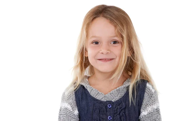 Esta Niña Hace Las Cosas Manera Retrato Una Niña Adorable —  Fotos de Stock