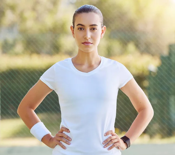 Mujer Deportiva Tenis Para Éxito Motivación Entrenamiento Fitness Para Salud —  Fotos de Stock