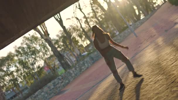 Femme Noire Danse Urbaine Performance Artiste Hip Hop Dans Énergie — Video