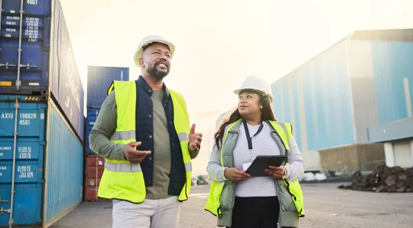 Logistiek Container Ingenieur Zwarten Manager Supply Chain Management Bij Een — Stockfoto