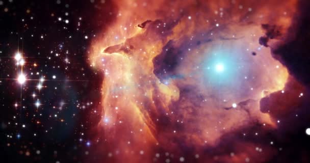 Galaxie Weltraum Und Nebel Universum Hintergrund Nachthimmel Sonnensystem Und Sterne — Stockvideo