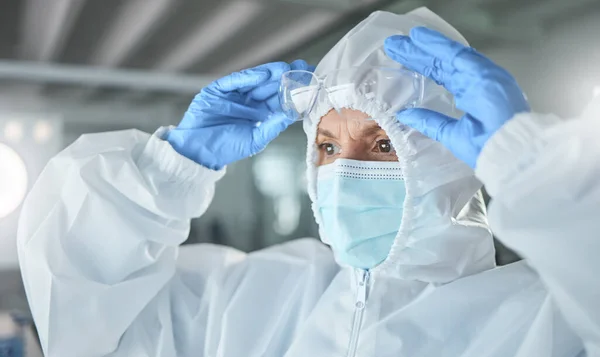 Covid Science Ppe Innovation Scientist Glasses Face Mask Safety Laboratory — Φωτογραφία Αρχείου