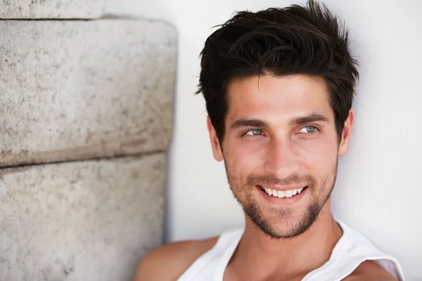 His Smile Make You Stare Good Looking Young Male Looking — Stock Photo, Image