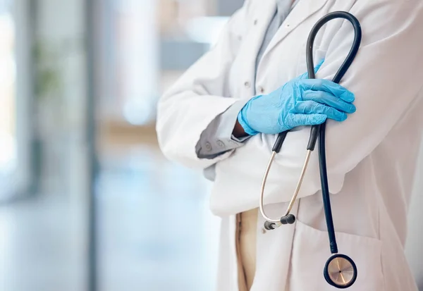 Medisinske Hender Helsetjenester Lege Med Stetoskop Hånden Til Sykepleier Forskning – stockfoto