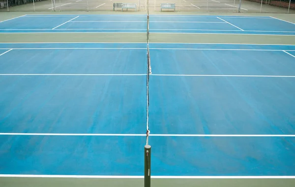 Empty Tennis Court Sports Space Ready Exercise Training Game Workout — Stock Photo, Image