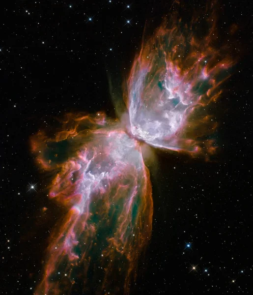 Kelebek Gezegensel Nebula Ngc 6302 Yıldızsal Bir Sondan Doğar — Stok fotoğraf