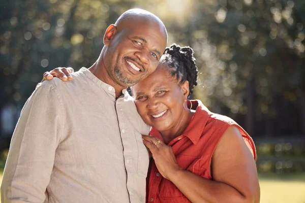 Portrait Happy Affectionate Mature African American Couple Sharing Intimate Moment — ストック写真