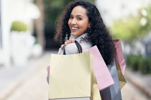 Alışveriş Çantası Kadın Şehir Seyahati Indirimli Satış Pazar Moda Tanıtımı — Stok fotoğraf