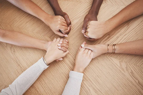 Diversity People Holding Hands Support Trust Relationship Unity Commitment Community — Stock Photo, Image