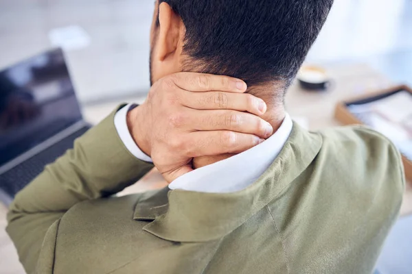 Some Days Struggle Rearview Shot Unrecognizable Businessman Looking Stressed While — Stock Photo, Image