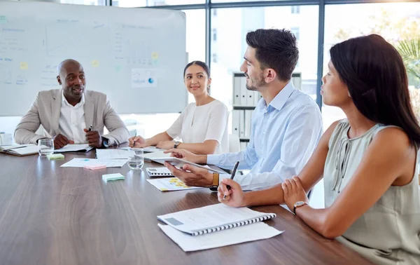 Trabajo Equipo Gestión Proyectos Planificación Con Gente Negocios Reuniones Colaboración — Foto de Stock