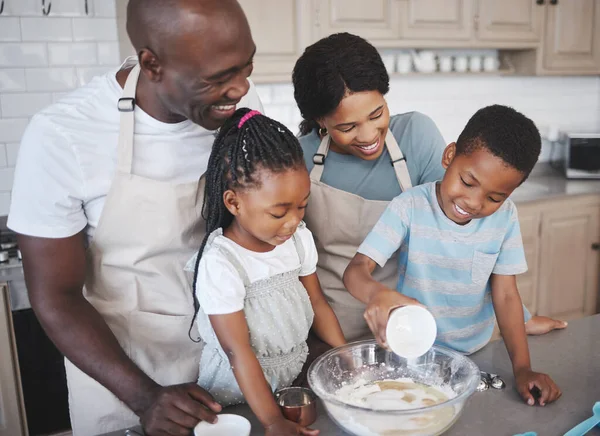 Coisas Que Importam São Família Uma Família Assar Juntos Cozinha — Fotografia de Stock