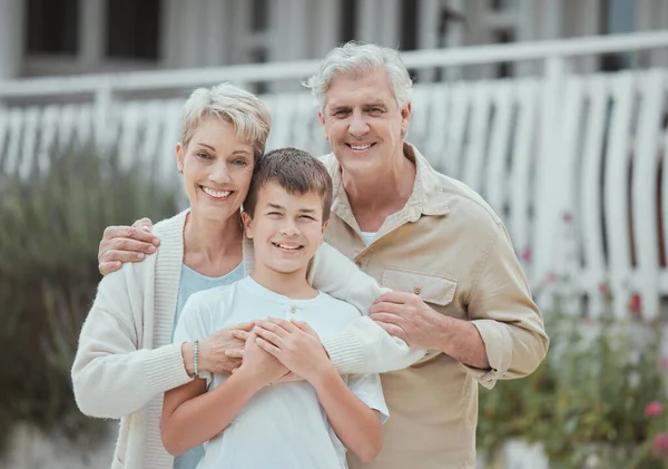 Hij Onze Vreugde Een Kleinkind Dat Tijd Doorbrengt Met Zijn — Stockfoto