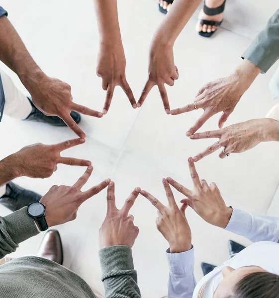 Happiness Mere Possession Money Group Businesspeople Joining Hands Solidarity — Stock Photo, Image