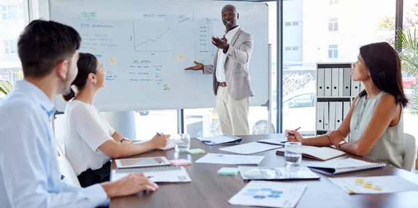 Teamwork Marketing Presentation Business Man Planning Collaboration Working Strategy Coaching — Stock Photo, Image