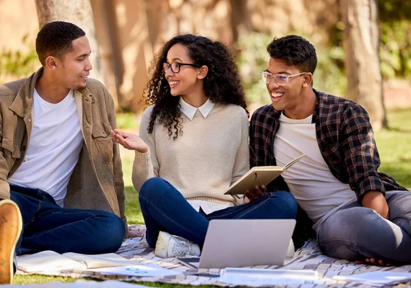 Son Tan Listos Como Soy Grupo Estudiantes Que Estudian Juntos —  Fotos de Stock