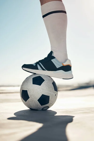 Fitness City Soccer Foot Ball Friendly Game Summer Heat Man — Stock Photo, Image