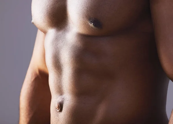Motivation Your Next Core Workout Studio Shot Unrecognisable Muscular Man — Stock Photo, Image