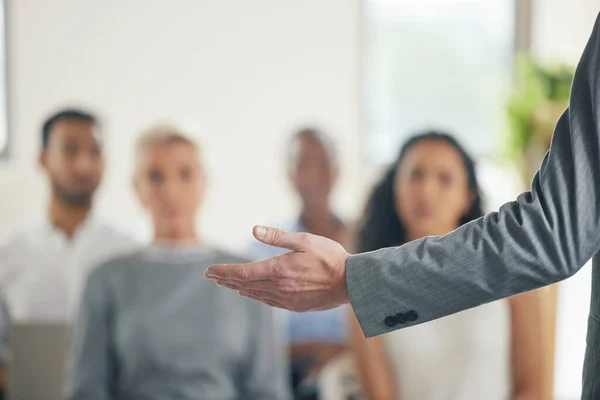 Nunca Haverá Outro Como Grupo Empresários Assistindo Uma Apresentação — Fotografia de Stock