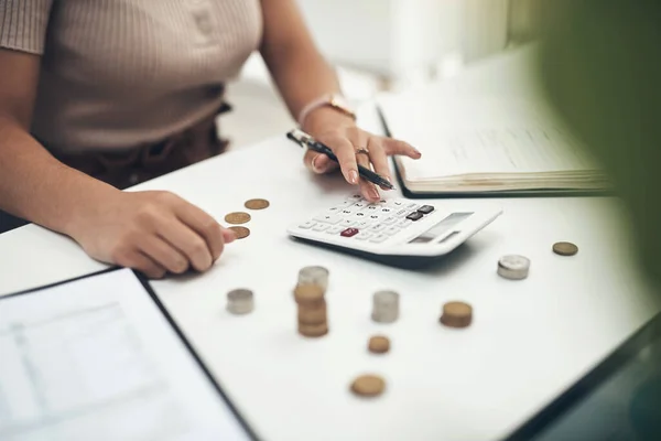 Arbeiten Auf Der Finanziellen Seite Der Dinge Nahaufnahme Einer Nicht — Stockfoto