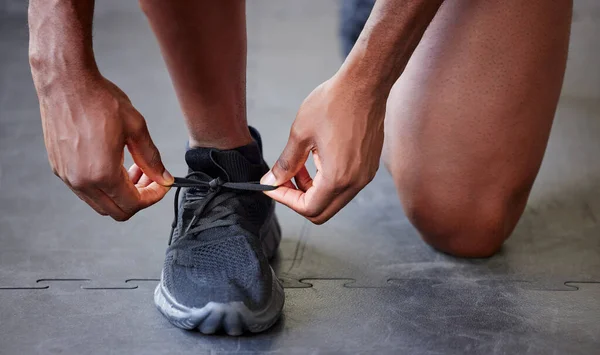 Кружевные Ботинки Спорт Человек Бег Тренировки Кардио Оздоровительный Тренажерный Зал — стоковое фото