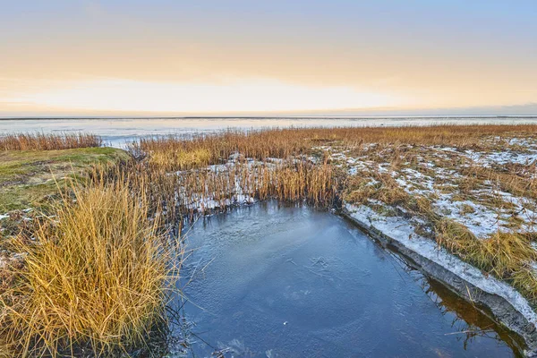 Danish Winter Landscape Coast Kattegat Photos Danish Winter Coast Kattegat — 스톡 사진