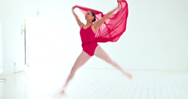 Taniec Balet Sztuka Kobietą Studio Szkolenia Dla Teatru Wydajność Energetyczna — Wideo stockowe