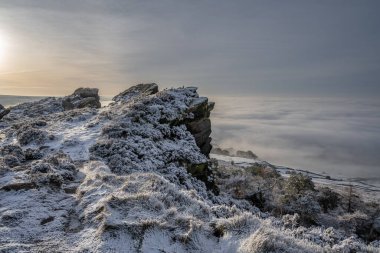 Kış boyunca Peak District Ulusal Parkı 'nda Hamamböcekleri' nde sıcaklık değişimi..