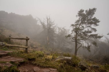 Staffordshire, Peak District Ulusal Parkı 'nda gün doğumunda The Hamamböcekleri' nde sıcaklık değişimi..