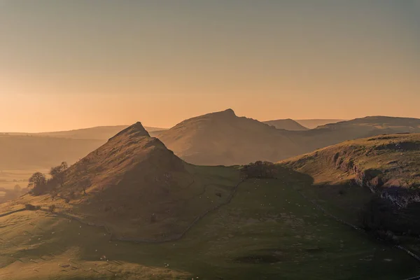 Sonnenuntergang Auf Parkhouse Hill Und Chrome Hill Von Hitter Hill — Stockfoto