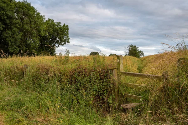 Cockshutt Naplementekor Shropshire Területen Kiemelkedő Természeti Szépségű Vidék — Stock Fotó