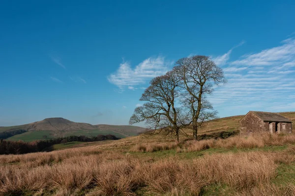 Вид Далекий Холм Шаттлоу Чешире Национальный Парк Peak District — стоковое фото