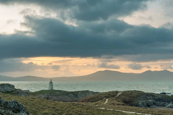 Φάρος Του Νησιού Llanddwyn Goleudy Twr Bach Στο Ynys Llanddwyn — Φωτογραφία Αρχείου