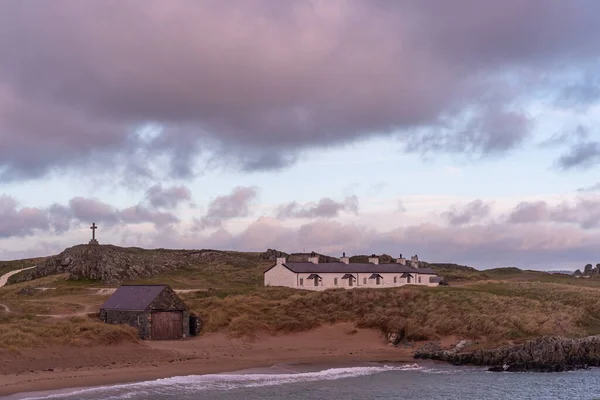 Chalets Pilote Traversée Ynys Llanddwyn Sur Anglesey Pays Galles Nord — Photo