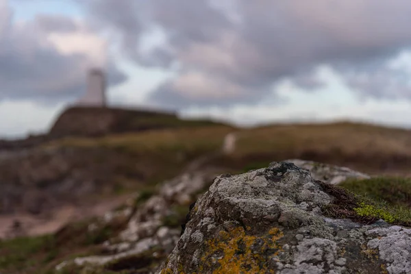 Maják Ostrově Llanddwyn Twr Mawr Ynys Llanddwyn Anglesey Severní Wales — Stock fotografie