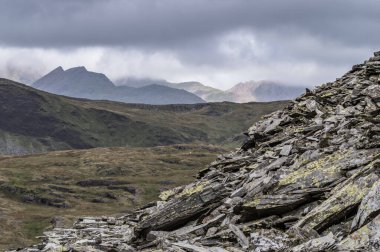 Blaenau Ffestiniog, Galler 'deki terk edilmiş Cwmorthin taş ocağı.