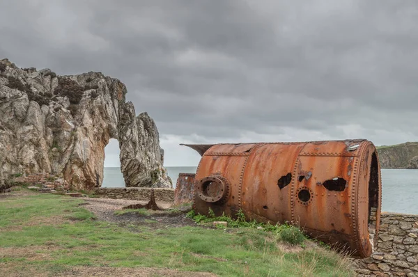 Ruins Brickwork Factory Porth Wen Llanbadrig Anglesey — Stock Photo, Image