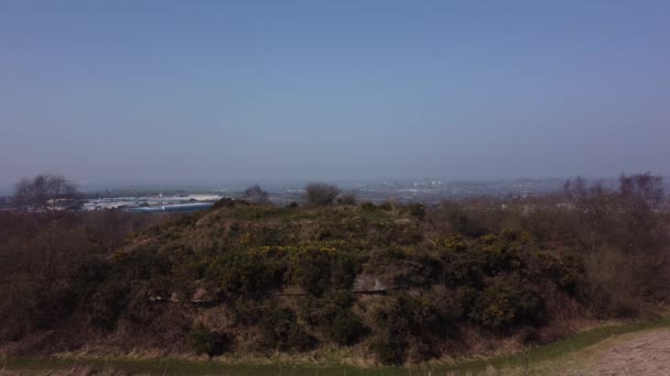 Stoke Trent Staffordshire City Skyline Sinema Drone Görüntüleri Nisan 2022 — Stok video