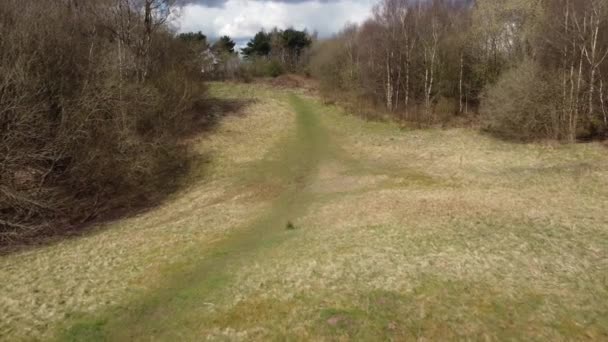 Park Hall Country Park Stoke Trent Ariel Drone Footage Typical — Stock video