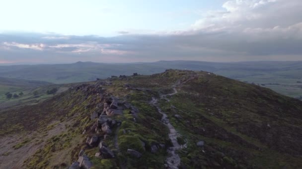 Peak District National Park Images Drone Paysage Juin 2022 Coucher — Video