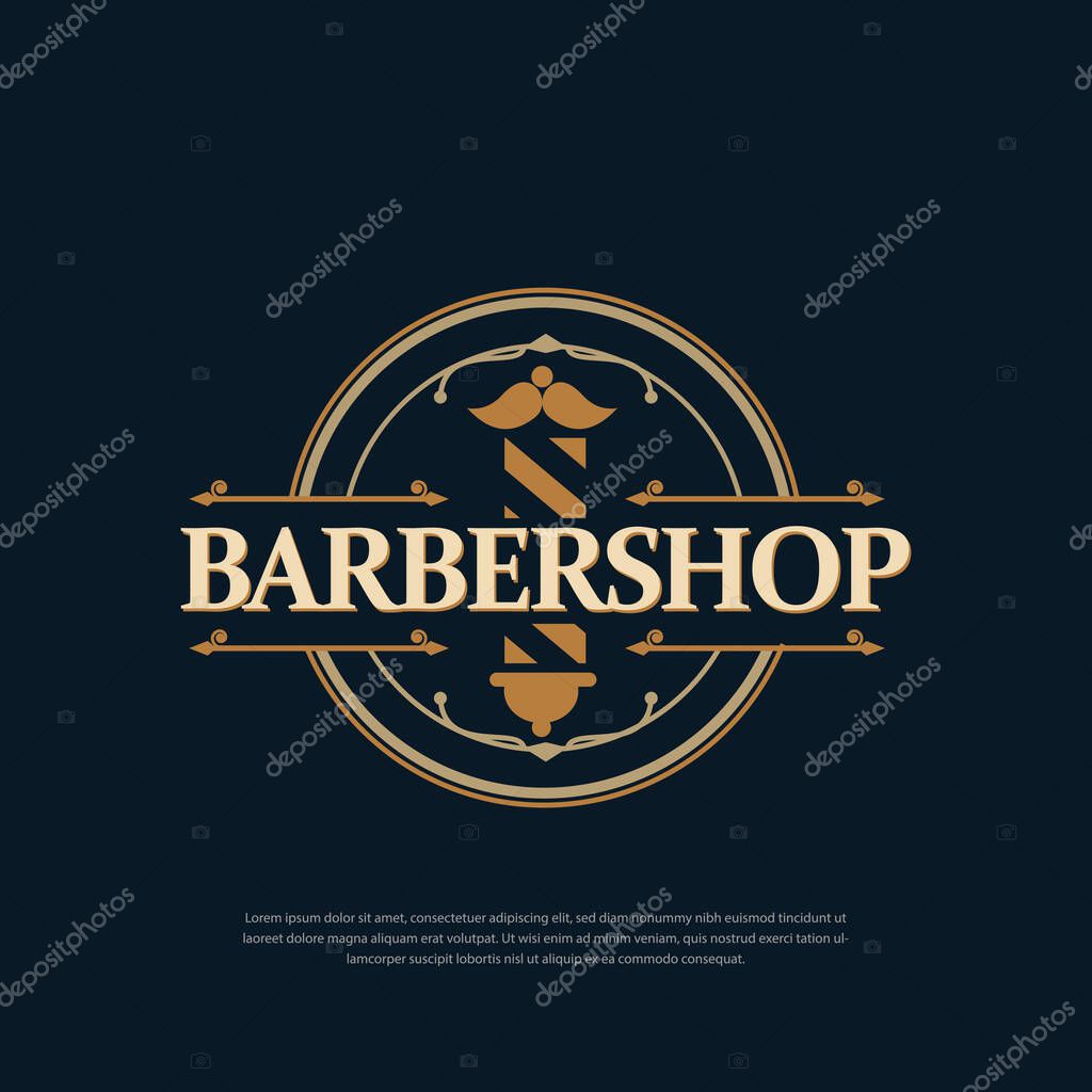 Vintage Barbershop Logo Design