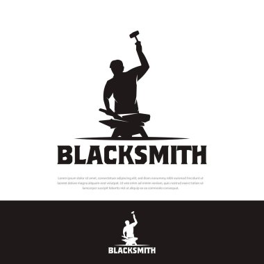Demirci logosu vektör silueti şablonu
