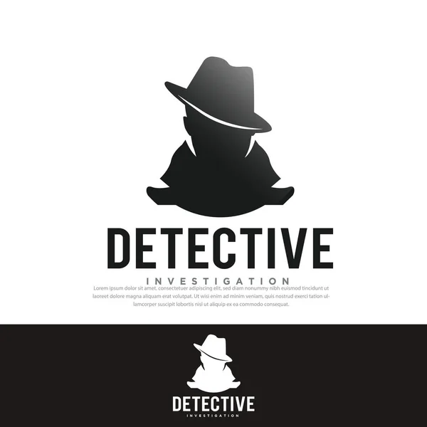 Detective Template Logo Investigation Concept Criminal Illustration Vector — Vetor de Stock